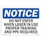 Signmission OSHA Notice Sign, 18" H, 24" W, Do Not Enter When Laser In Use Proper Training Sign, Landscape OS-NS-D-1824-L-11244 - alternate 1